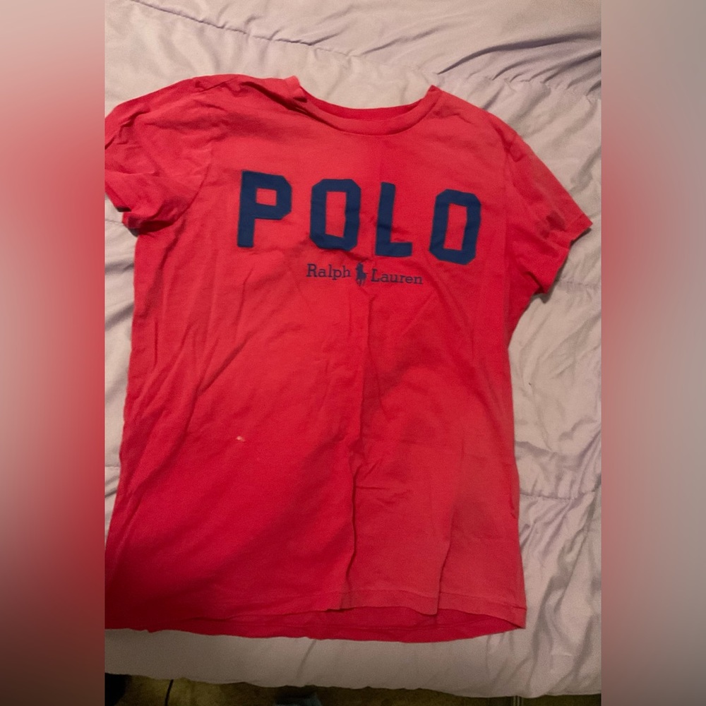 hot pink ralph lauren polo tee